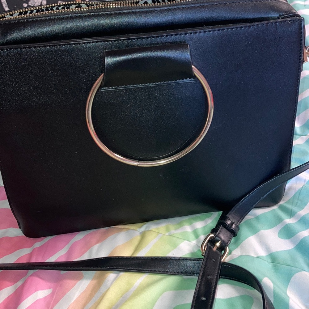 Fashion Purse 3 Departments Zebra Tribal inside